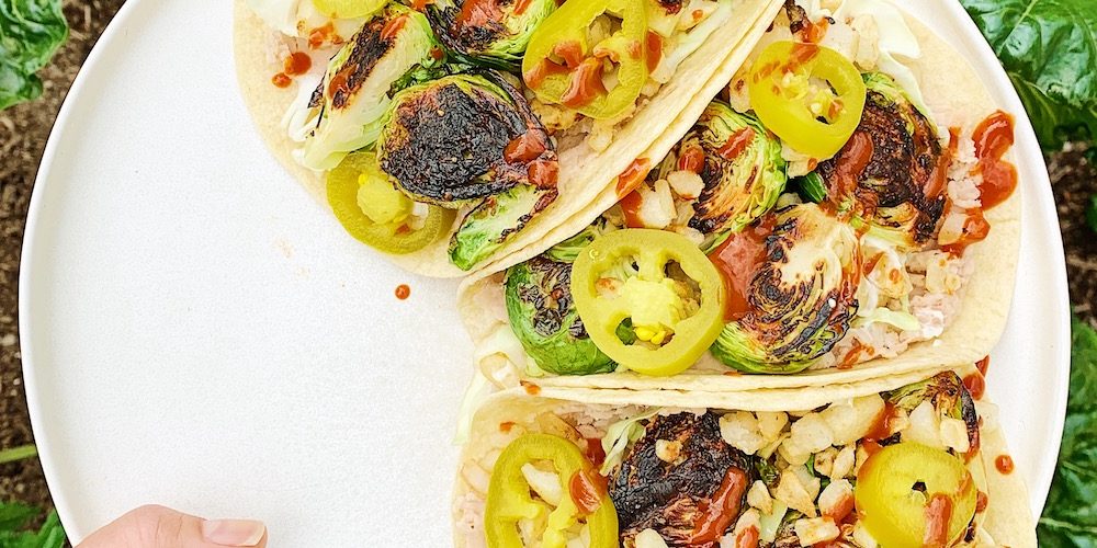 Crispy Vegan Brussels Sprouts Tacos