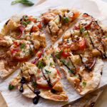 BBQ Chicken Pizza {Made with 2 Ingredient Dough}