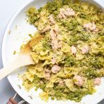 Salmon Kale Pesto Pasta