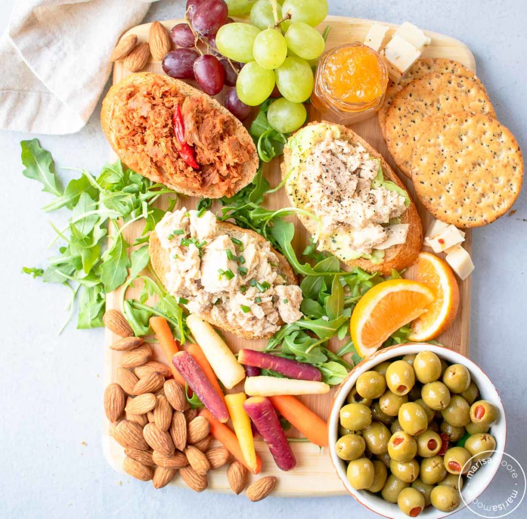 Tuna Toast 3 Ways + How to Build a Snack Board