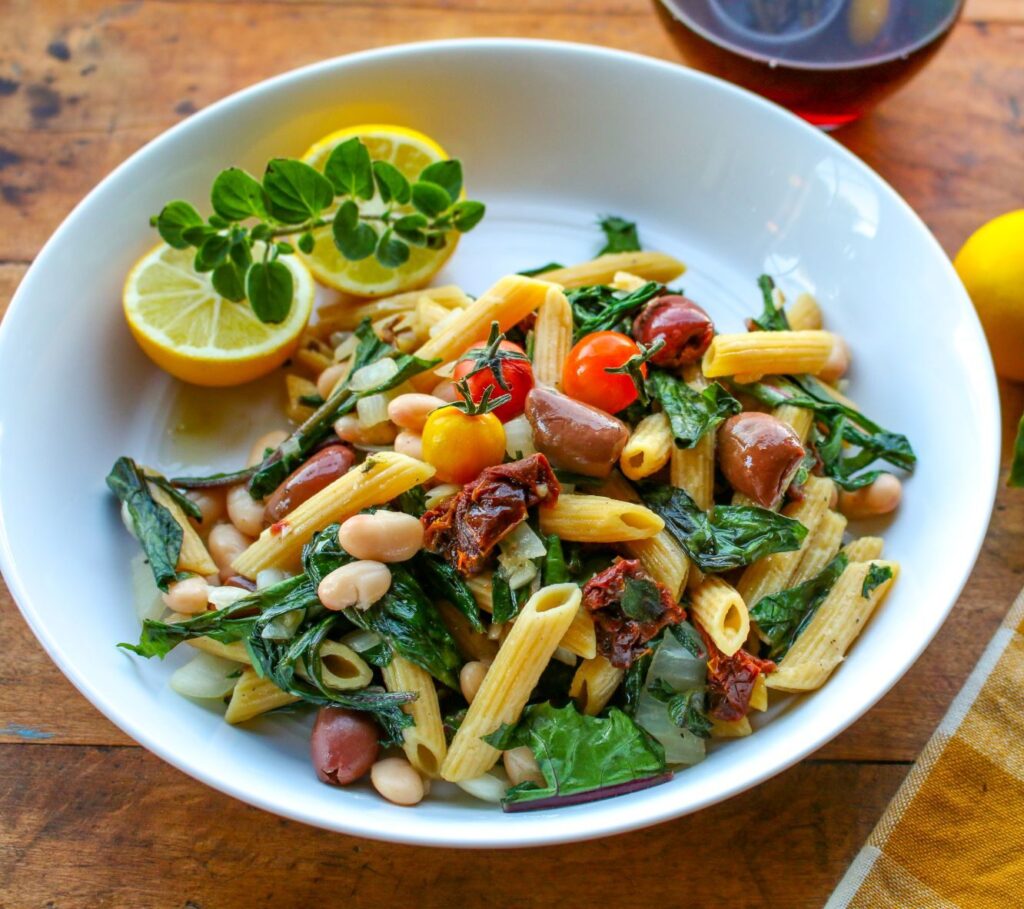 Penne with White Beans and Greens