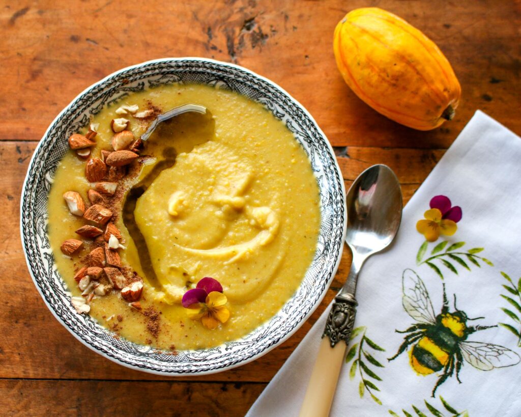Delicata Squash Soup with Five Spice