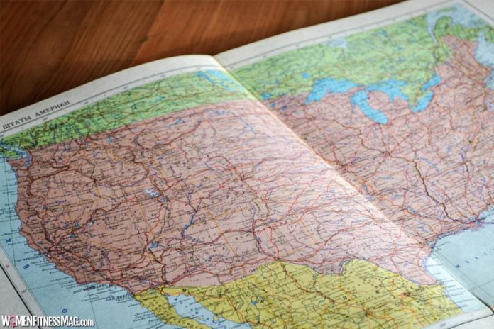 What are the different types of the world map on the ontheworldmap.com?