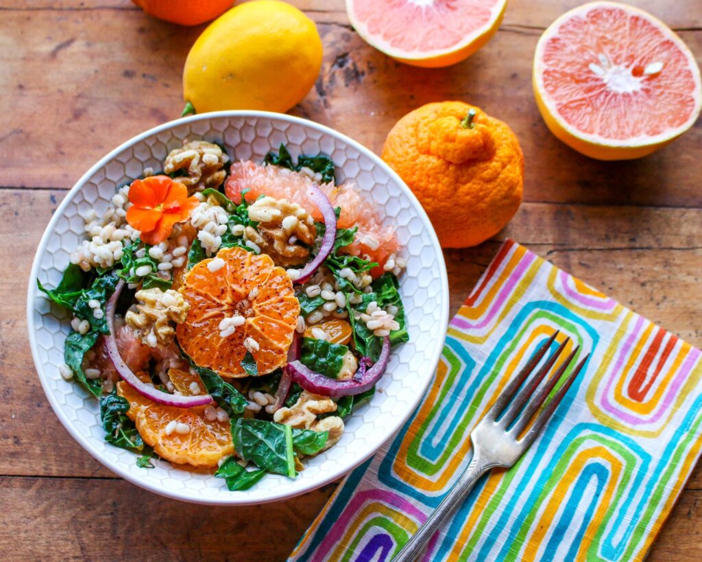 Warm Citrus Barley Salad