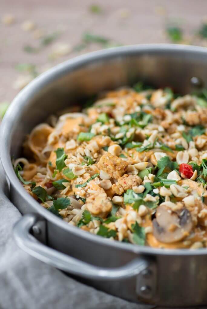 Thai Tempeh Noodle Skillet