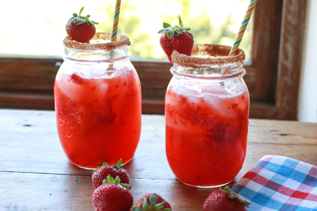 Muddled Strawberry Lemon Agave Margarita