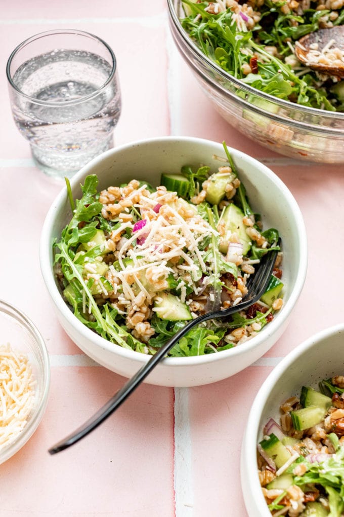 Italian Farro Salad with Arugula