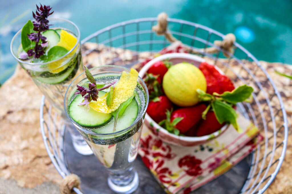 Cucumber Herb Champagne Sparkler