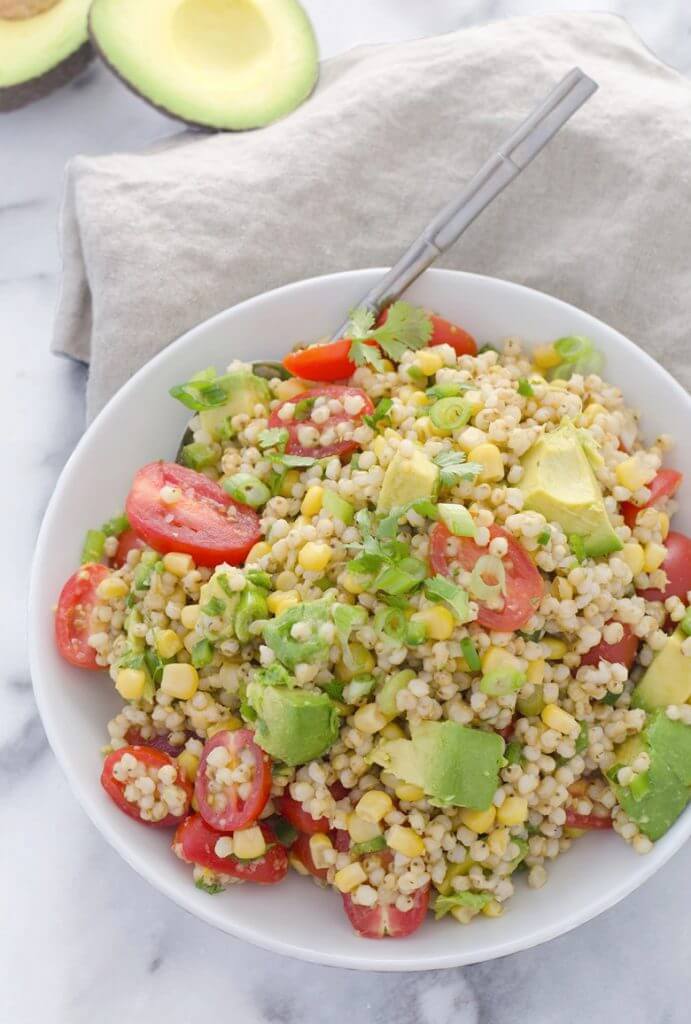 Spicy Sorghum Salad with Avocado