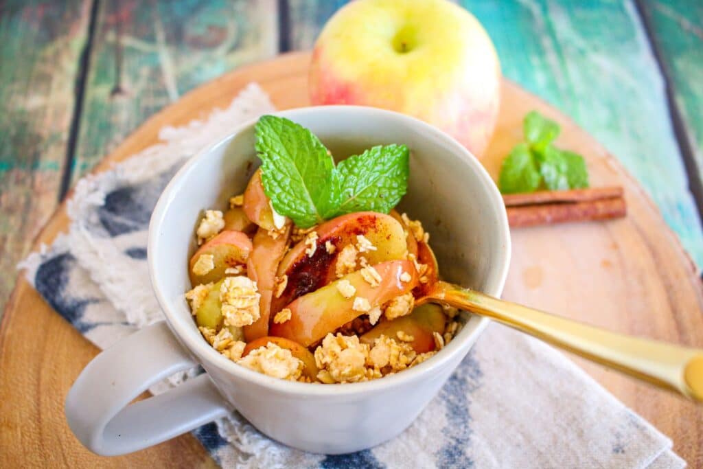 Vegan Caramel Apple Microwave Mug