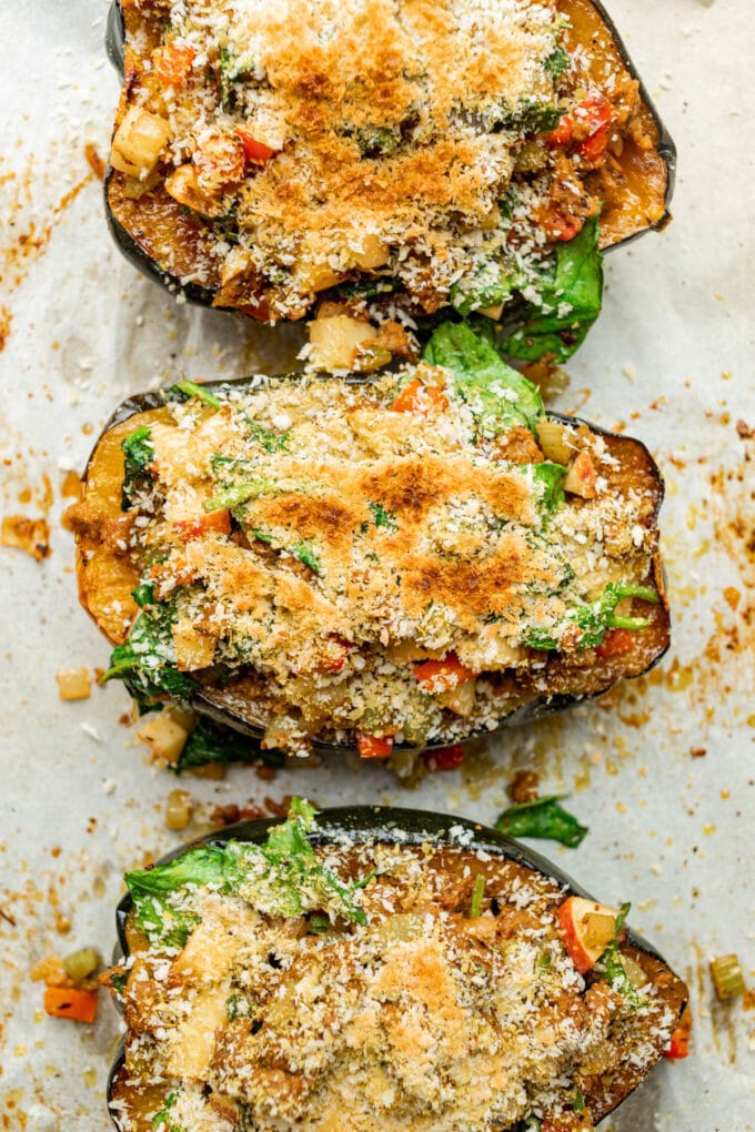 Vegan Sausage Stuffed Acorn Squash