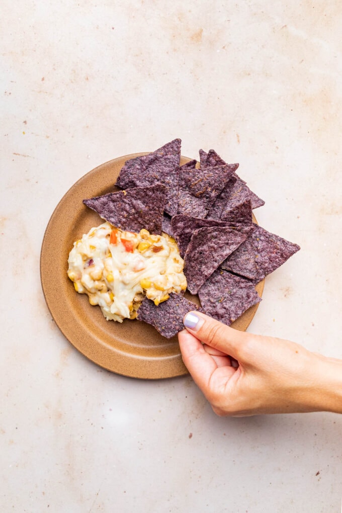 Easy Vegan Hot Corn Dip (no mayo!)