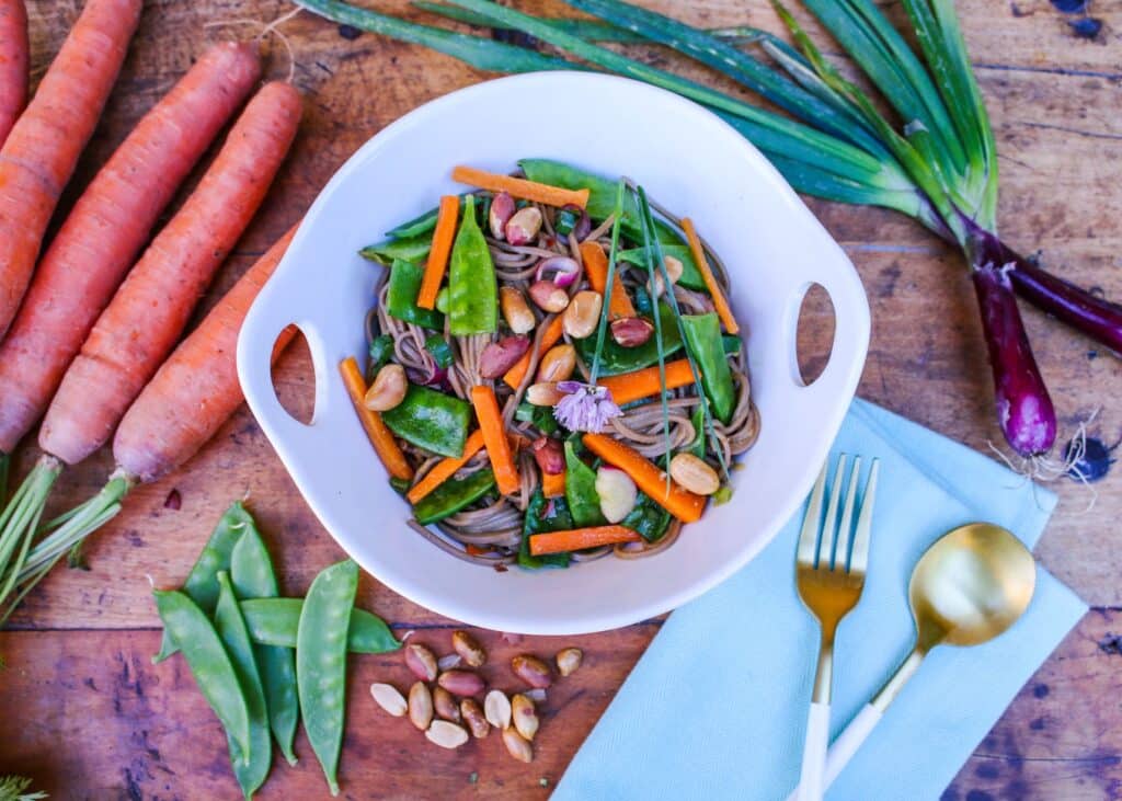 Soba Noodle Salad with Peanut Sauce