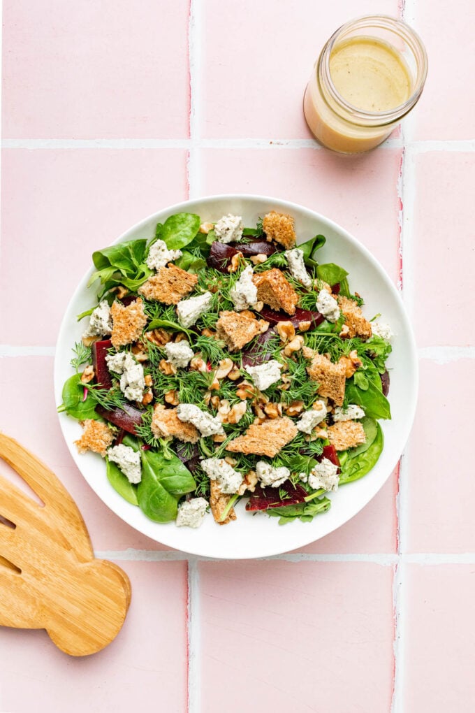 Simple 10-Minute Red Beet Arugula Salad