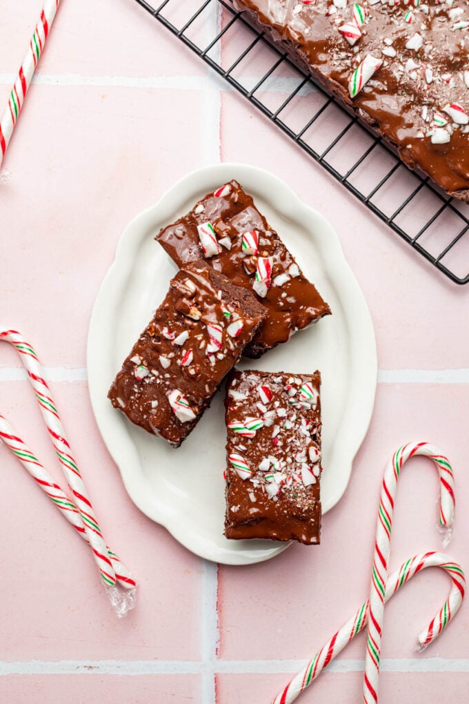 Fudgy Vegan Peppermint Brownies Made with Black Beans