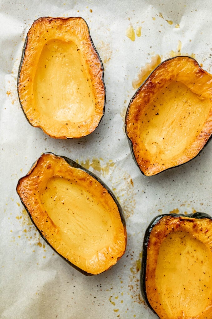 Tender Roasted Acorn Squash Halves