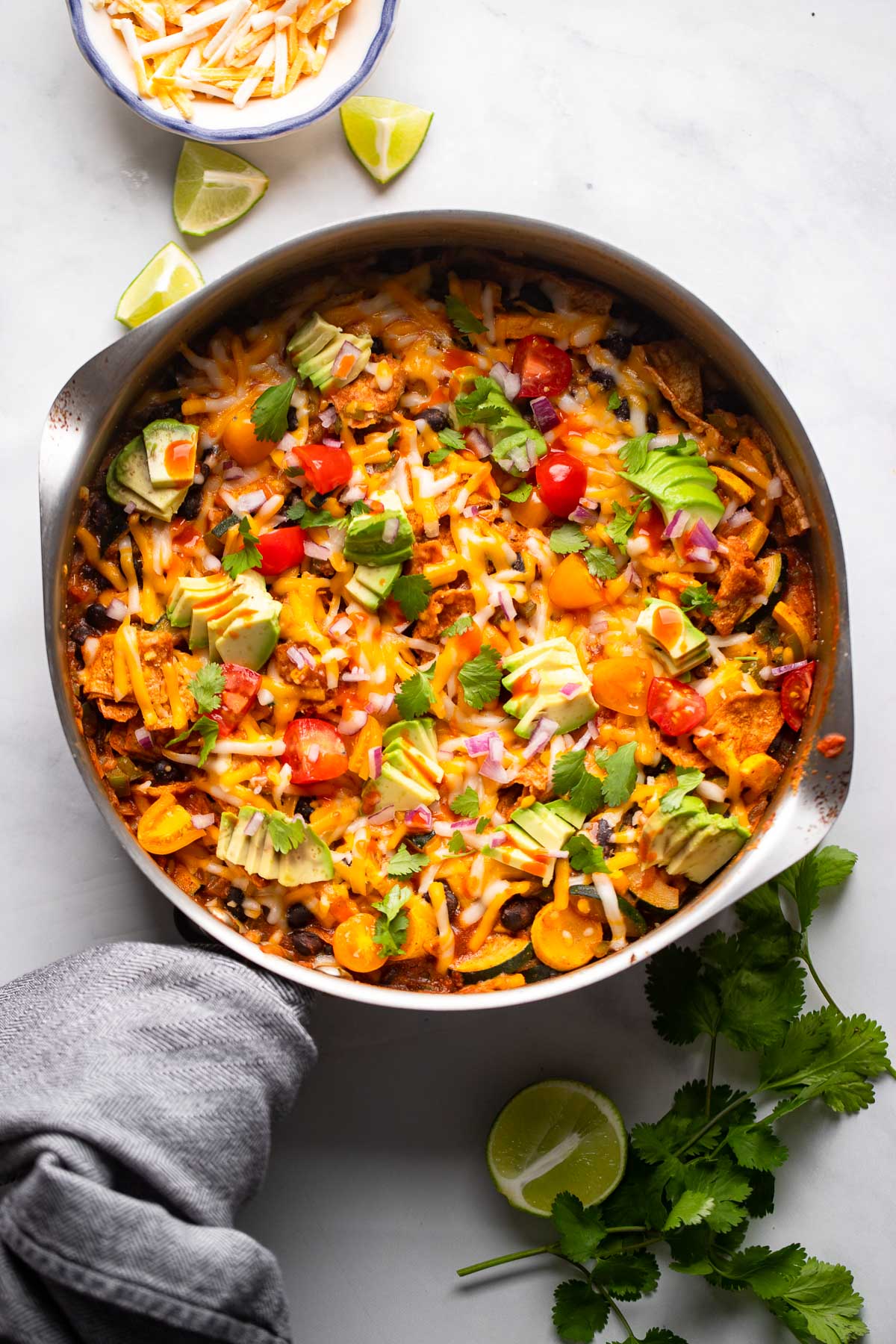 Vegetarian Black Bean Enchilada Skillet