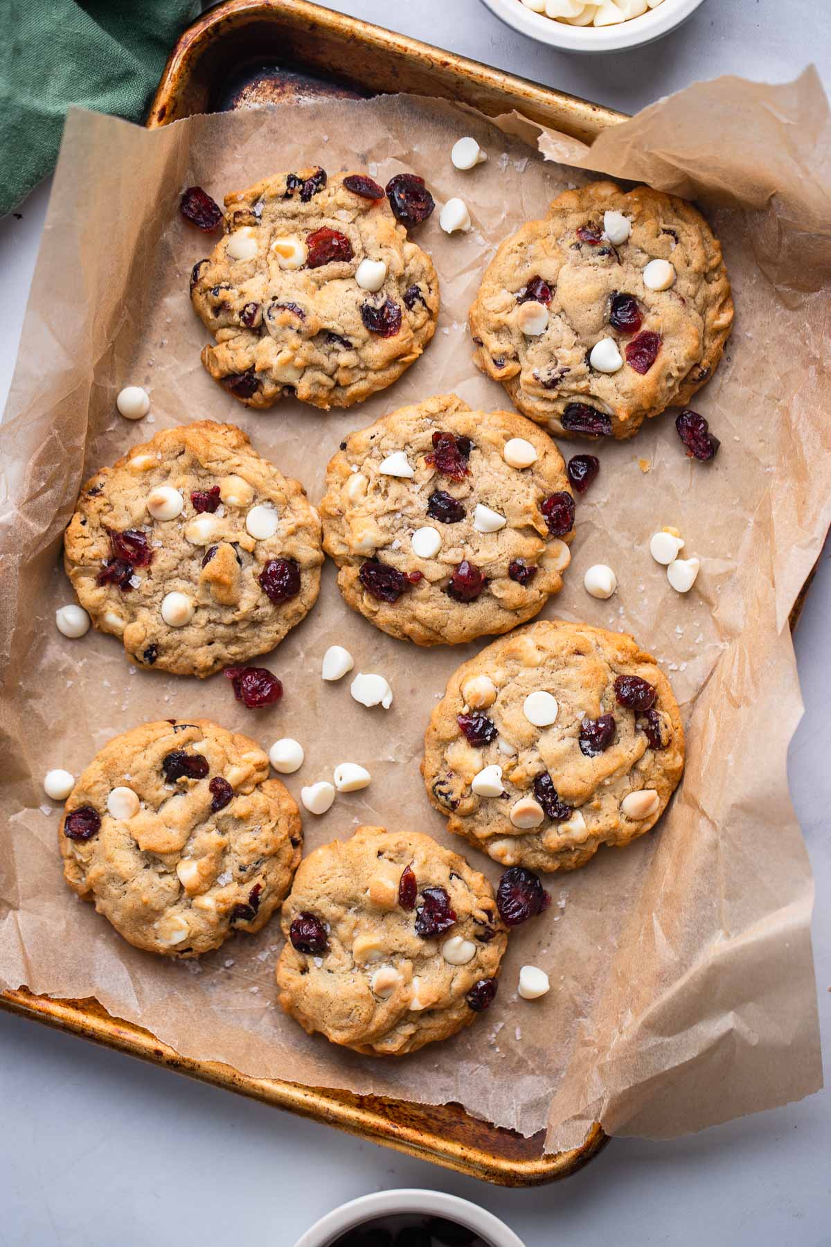 White Chocolate Cranberry Oatmeal Cookies