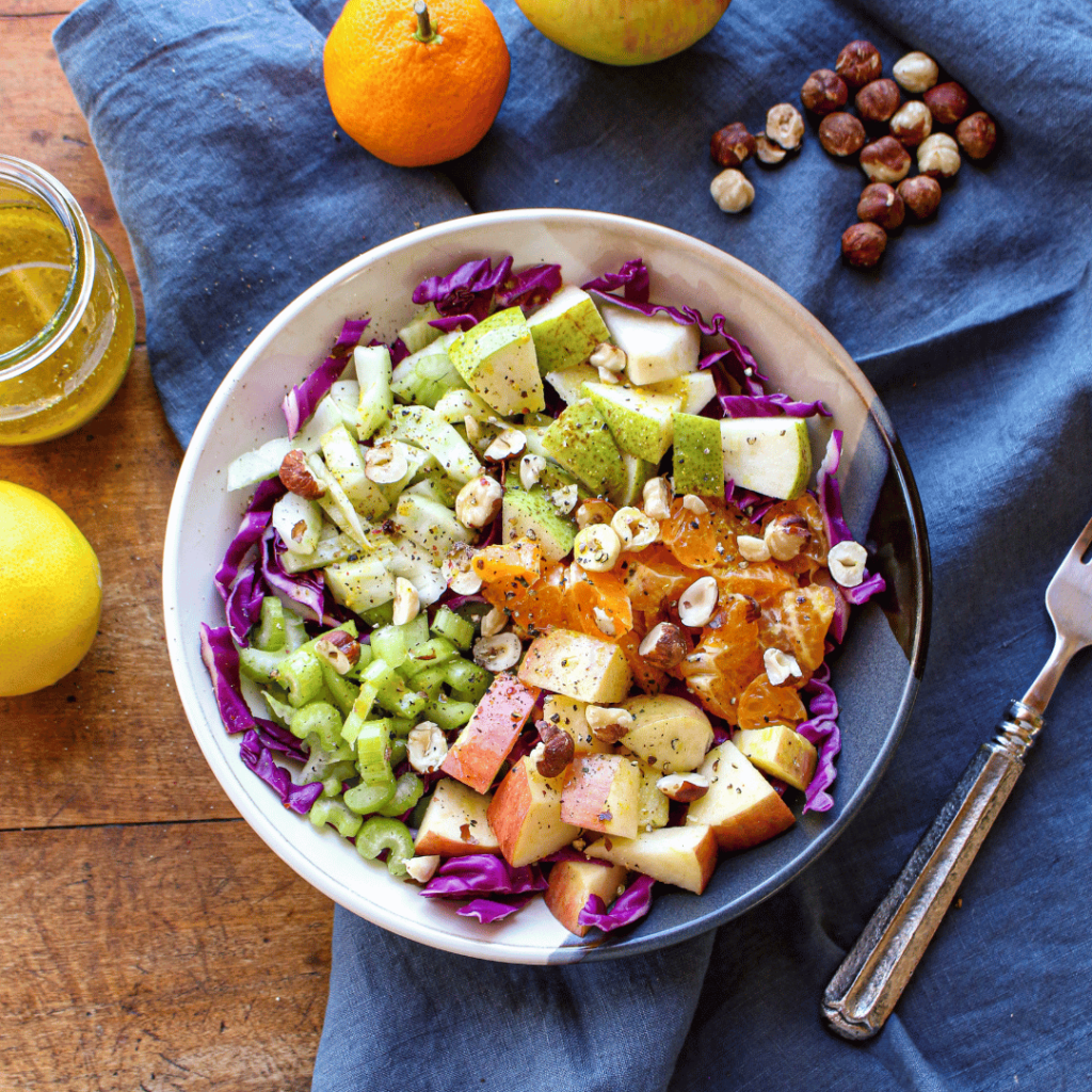 Chopped Winter Salad with Lemon Dressing