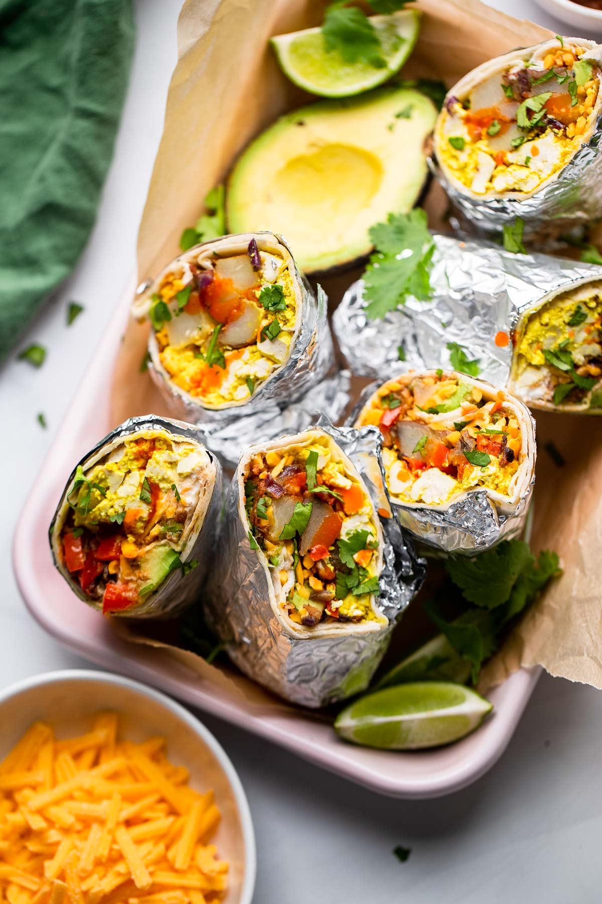 Vegan Breakfast Burritos (With Tofu Scramble)