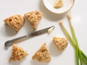 Spring Onion and Parmesan Whole Wheat Scones