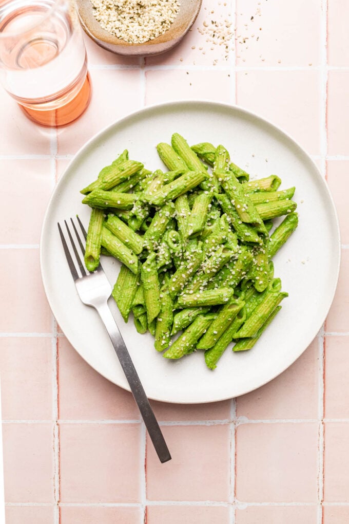 30 Minute Green Pasta Recipe with Kale