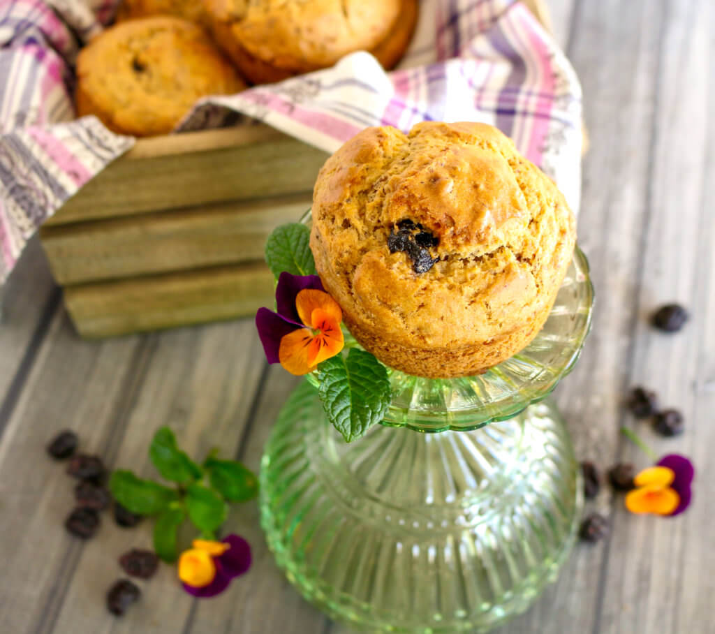 Vegan Blueberry Muffins with Millet Flour