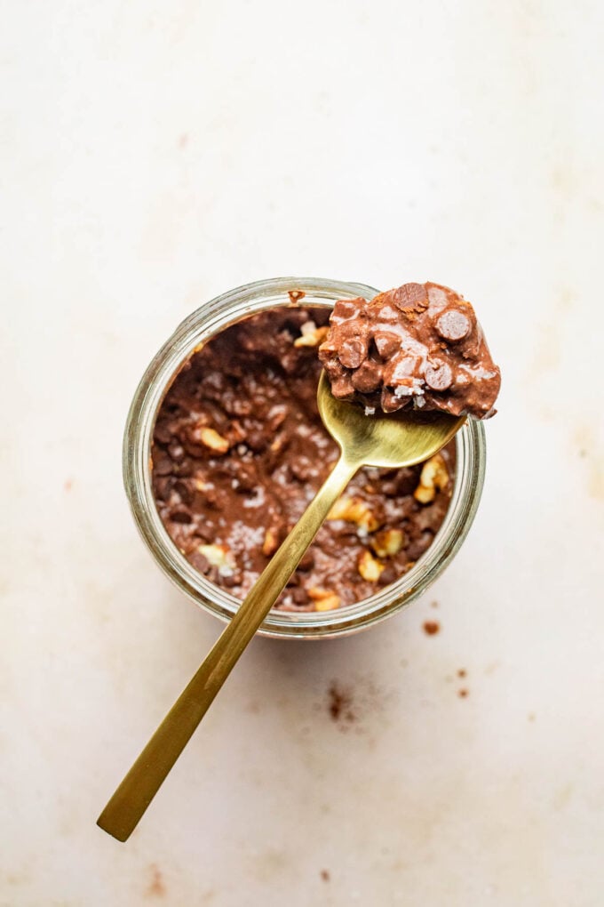 5 Minute Brownie Batter Overnight Oats