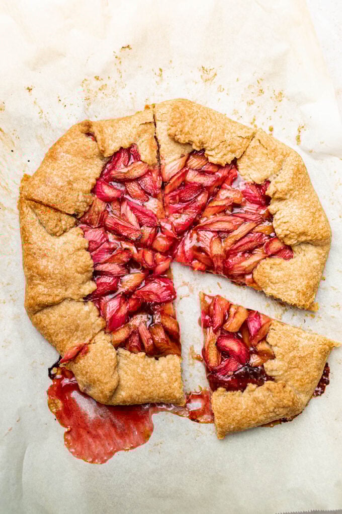 Easy Rhubarb Galette with Cardamom
