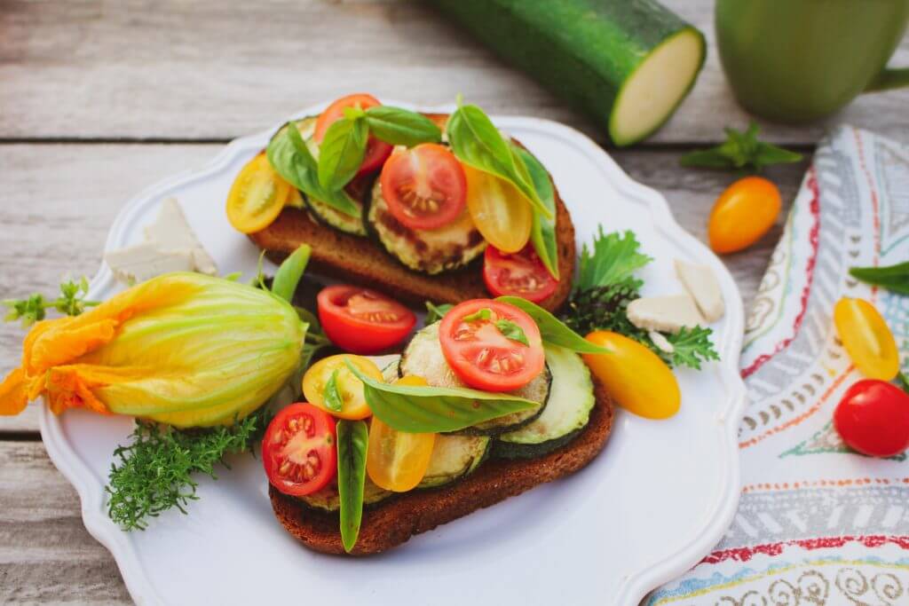 Easy Zucchini Tomato Sandwich