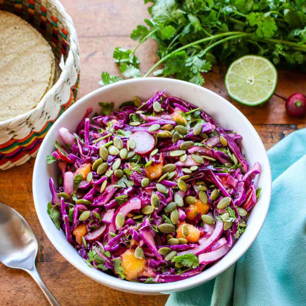 Mango Red Cabbage Slaw