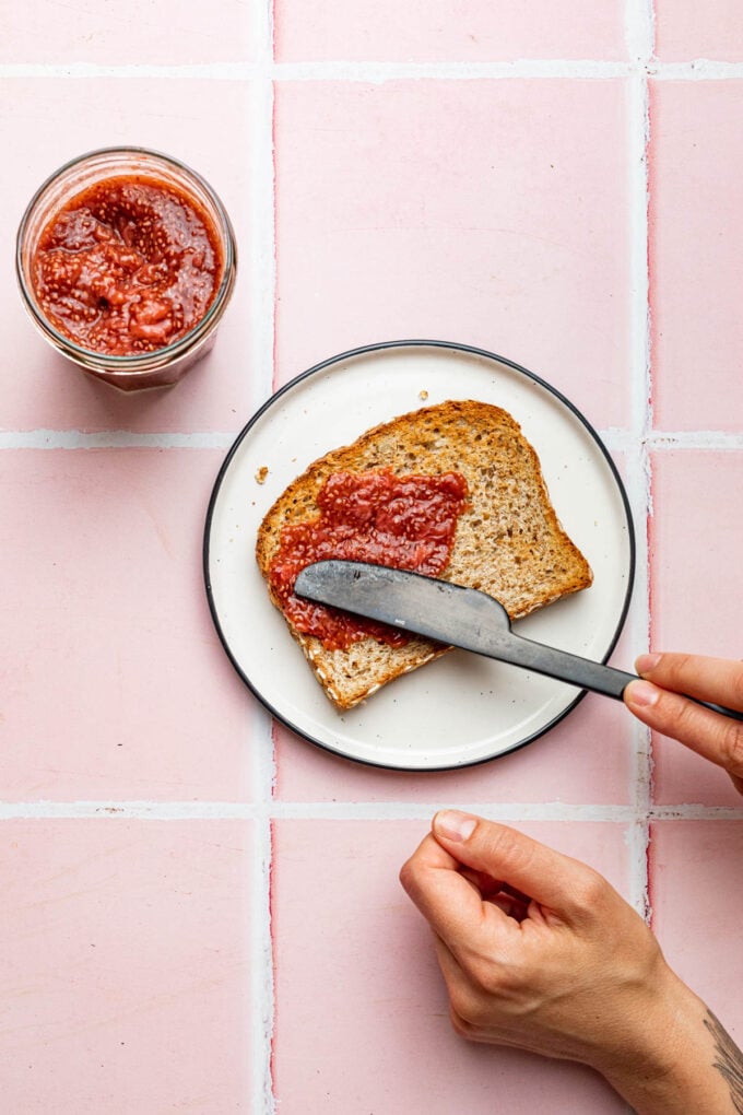 Quick Strawberry Balsamic Chia Jam