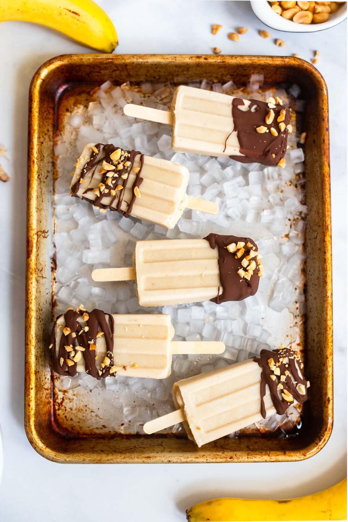 Peanut Butter Banana Popsicles