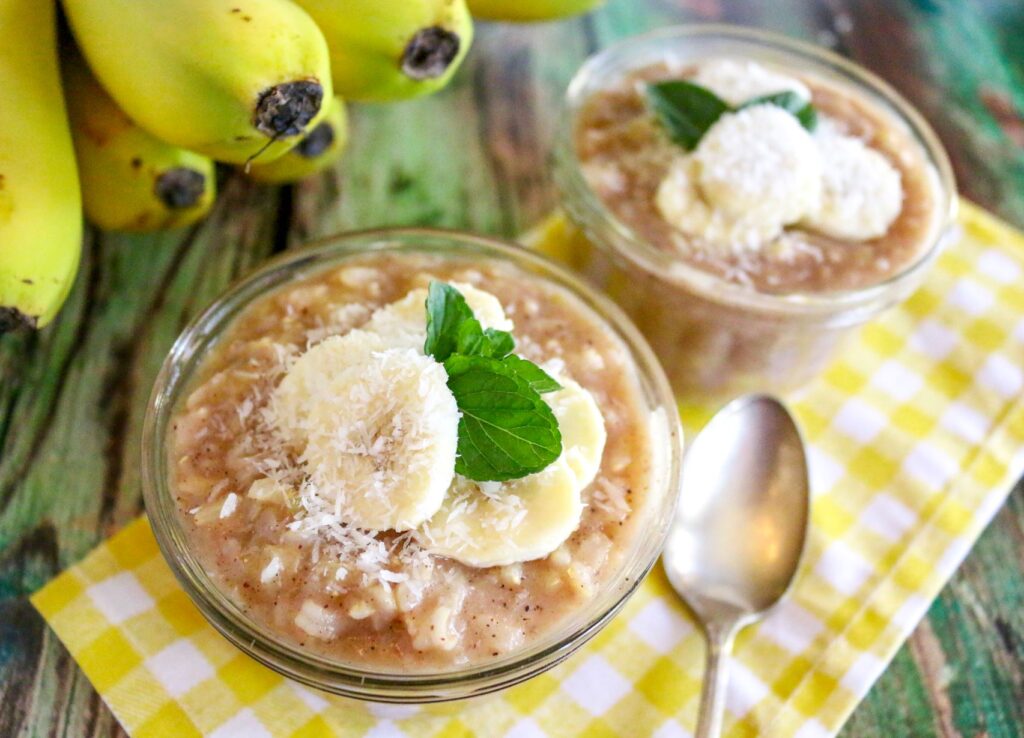 Instant Pot Vegan Brown Rice Banana Pudding
