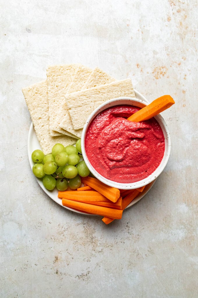 Nourishing Vegan Beet Dip with Hemp Hearts
