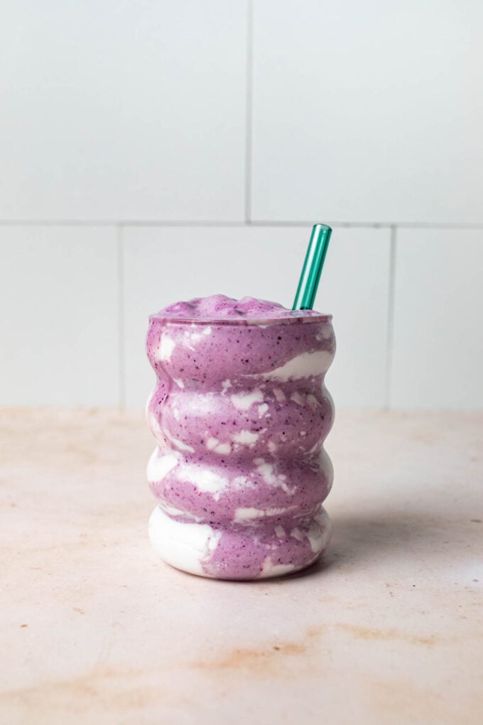 Satisfying Blueberry Pineapple Smoothie with Coconut Cream