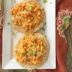 Mexican Street Corn Breakfast Tostadas