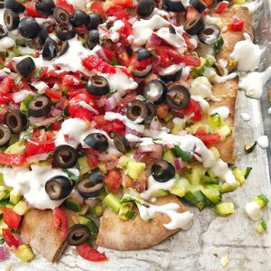 Zucchini Greek Pita Nachos