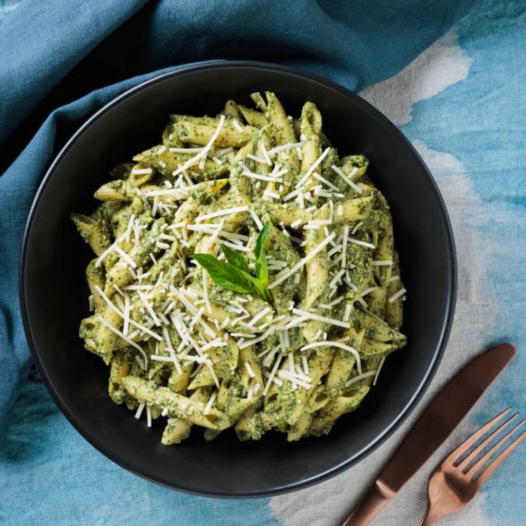 Penne Pasta with Seaweed Vegan Pesto