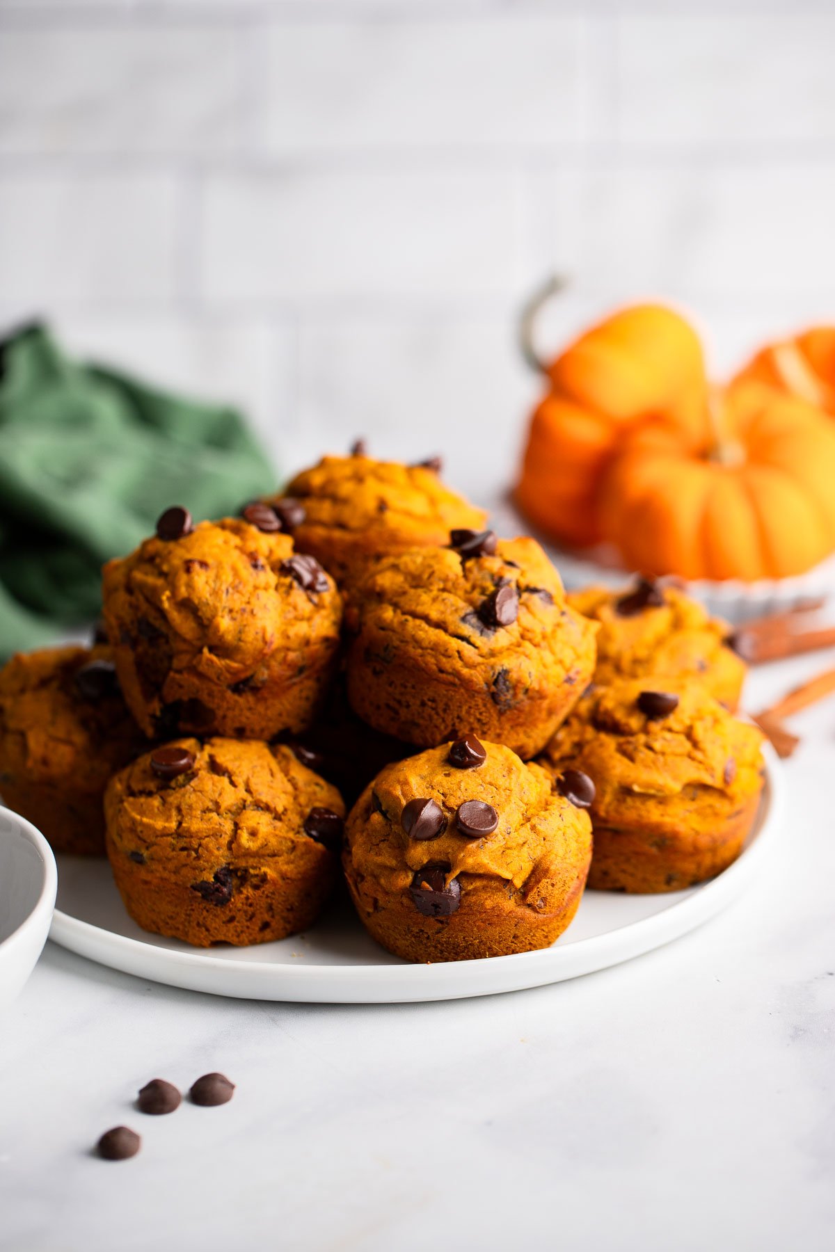 Vegan Pumpkin Chocolate Chip Muffins