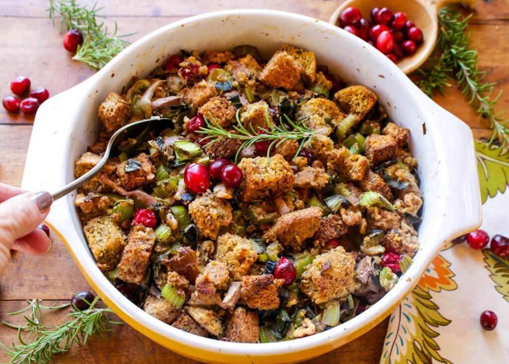 Cornbread Stuffing with Cranberries