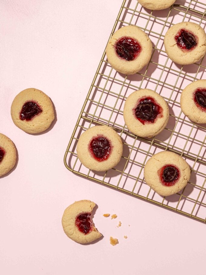 Gluten Free Thumbprint Cookies with Almond Flour (Vegan)