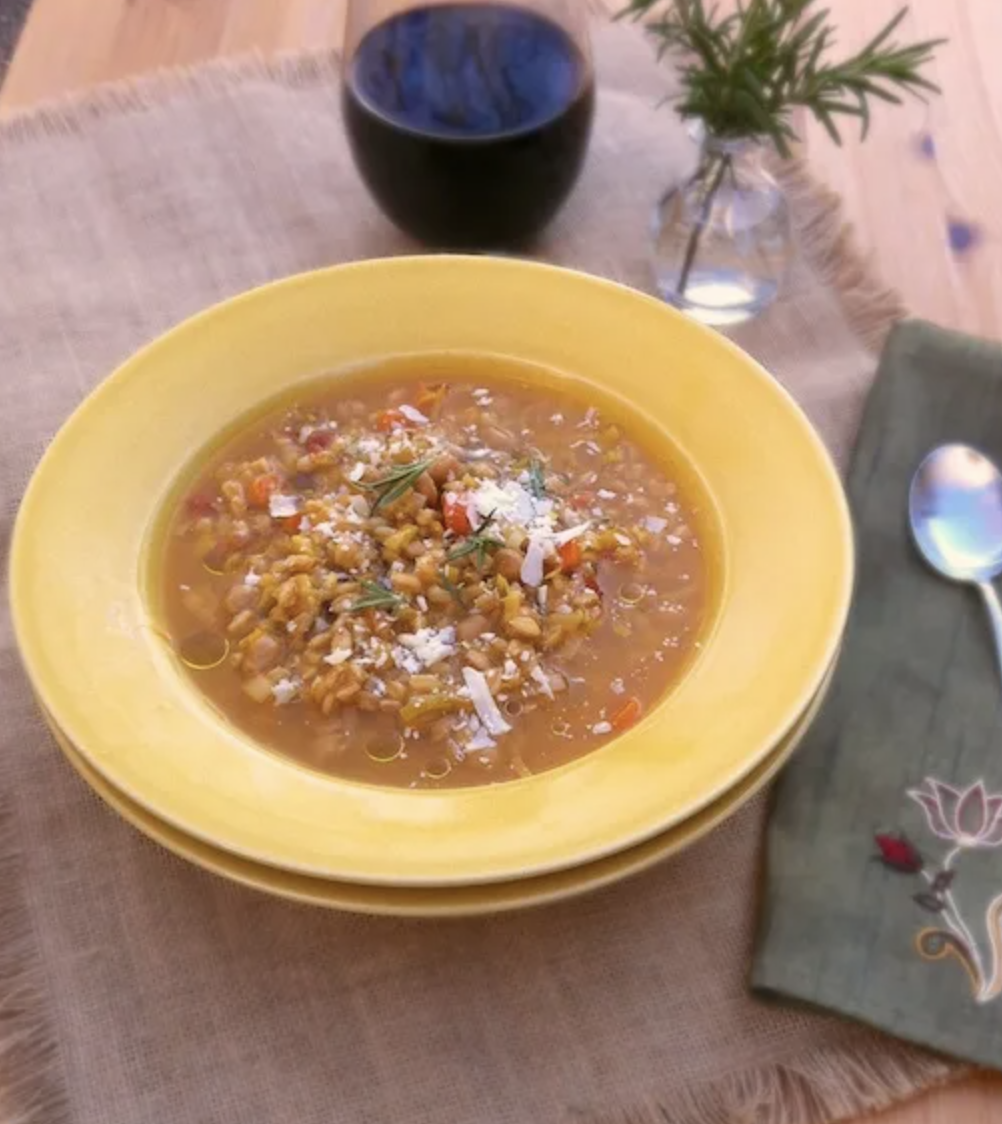 Chickpea Vegetable Farro Soup