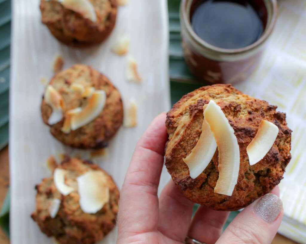 Double Coconut Banana Bread Muffins