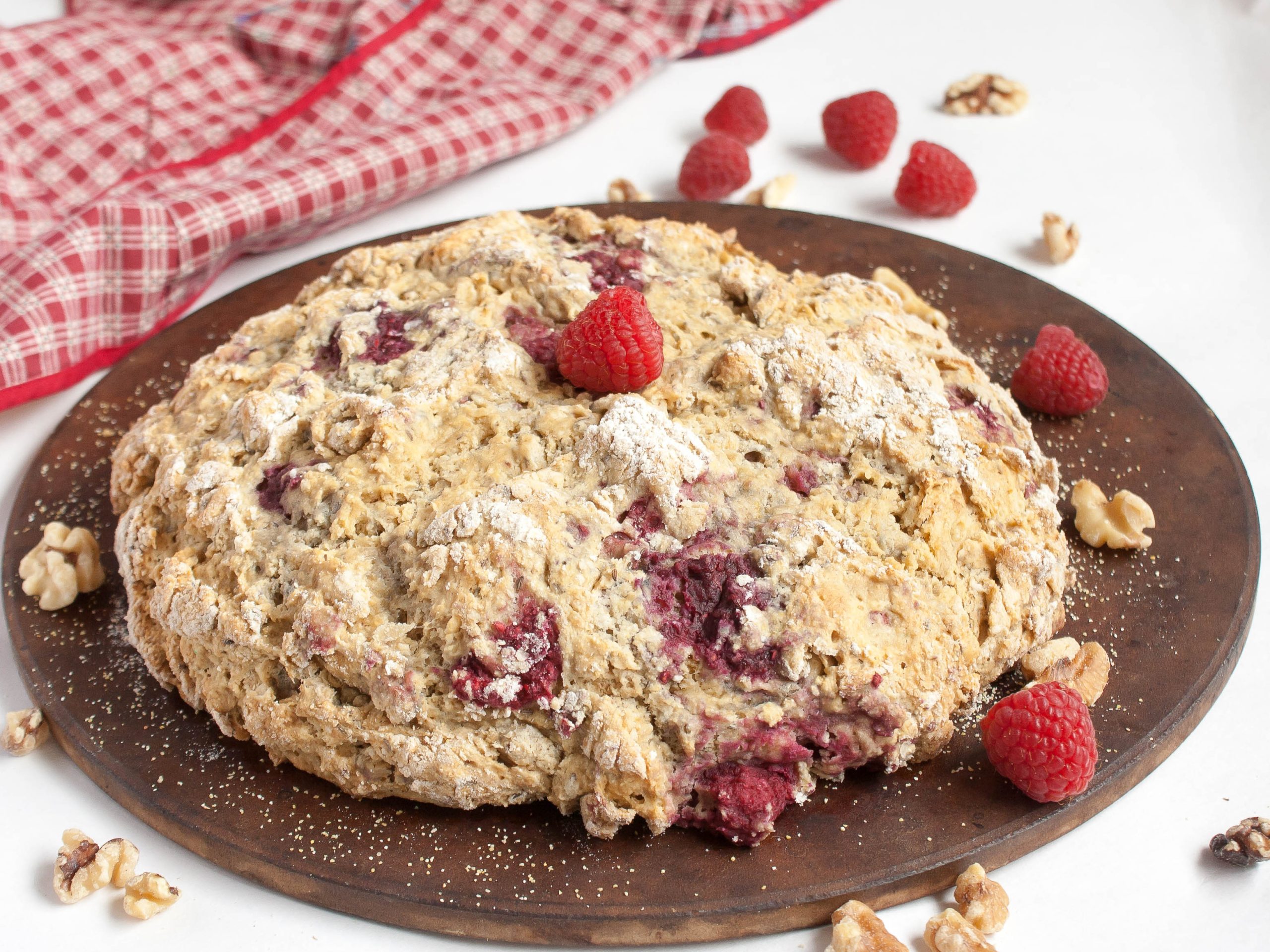 Walnut Raspberry Irish Soda Bread