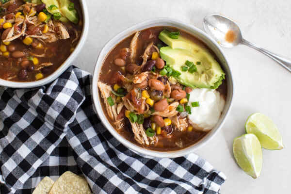 Instant Pot (or Slow Cooker) Chicken Enchilada Soup Recipe