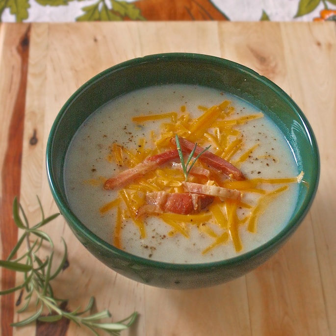 Healthy Loaded Baked Potato Soup