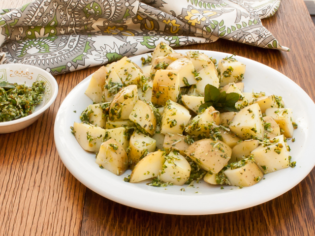 New Potatoes Mint Pesto