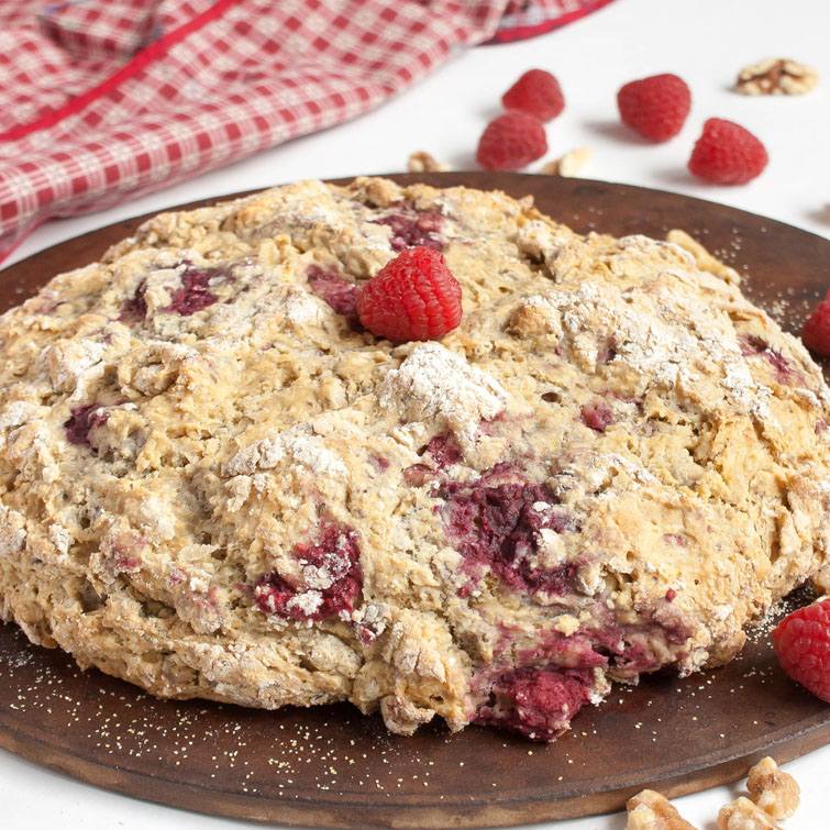Walnut Raspberry Irish Soda Bread
