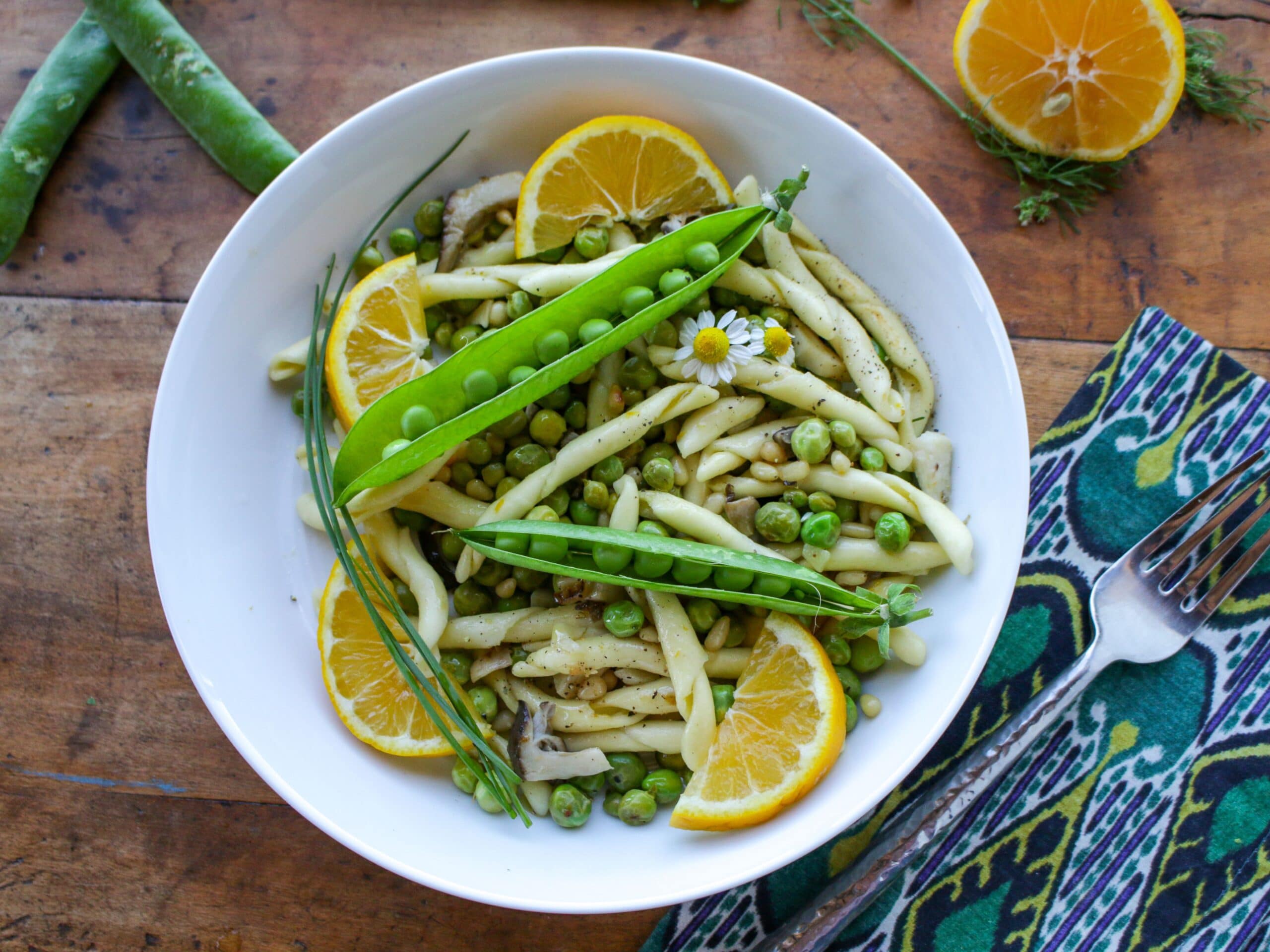 Lemony Garden Peas with Pasta